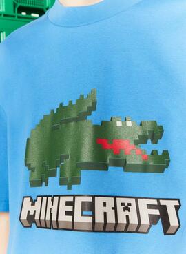 T-Shirt Lacoste x Minecraft Blau Unisex