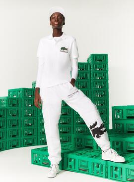 Polo Lacoste x Minecraft Weiss Classic Fit Unisex