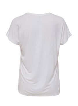 T-Shirt Only Flora Market Weiss für Damen
