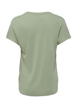 T-Shirt Only Flora Market Grün für Damen