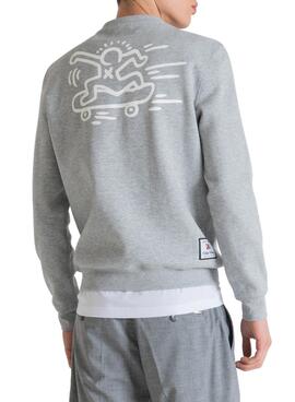 Sweatshirt Antony Morato Keith Haring Grau Herren