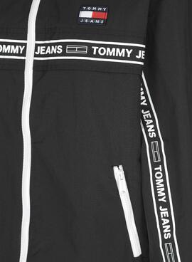 Windjacke Tommy Jeans Chicago Tape Schwarz Damen