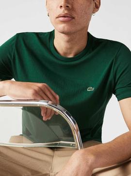 T-Shirt Lacoste Pimabaumwolle Grün für Herren
