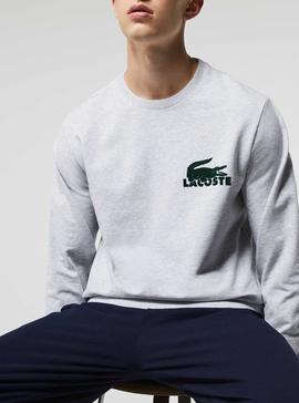 Sweatshirt Lacoste Lounge Grau Croco Für Herren