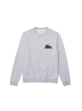 Sweatshirt Lacoste Lounge Grau Croco Für Herren