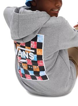 Sweatshirt Vans By Print Box Zurück Grau Für Junge