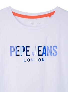 T-Shirt Pepe Jeans Stechpalme Weiss Für Mädchen