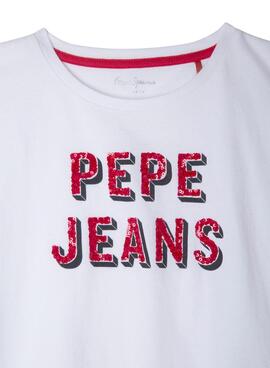 T-Shirt Pepe Jeans Honey Weiss Für Mädchen