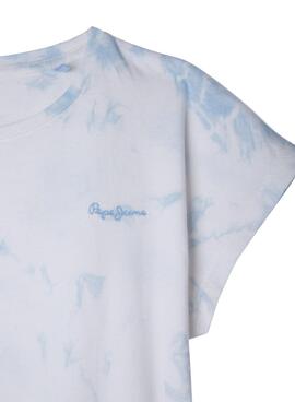 T-Shirt Pepe Jeans Hilary Tie Dye Blau Für Mädchen