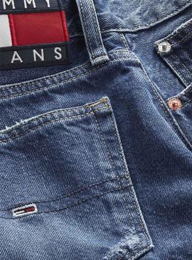 Short Jeans Tommy Jeans Hotpant Blau Für Damen