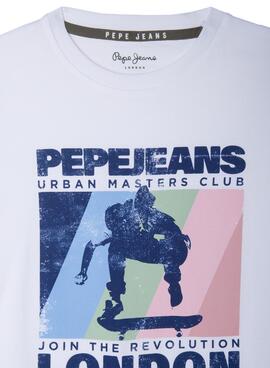 T-Shirt Pepe Jeans Callen Weiss Für Junge