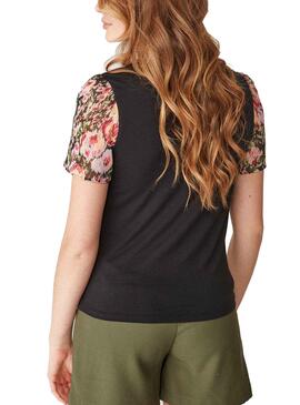 T-Shirt Naf Naf Bedruckt Flores Multi Für Damen