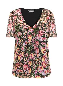 T-Shirt Naf Naf Bedruckt Flores Multi Für Damen