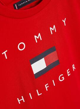 T-Shirt Tommy Hilfiger-Logo Rot Für Junge