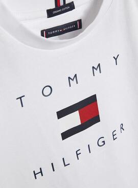 T-Shirt Tommy Hilfiger-Logo Weiss Für Junge