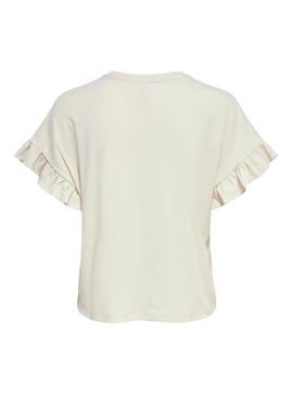 T-Shirt Only Marla Glitter Beige Für Damen