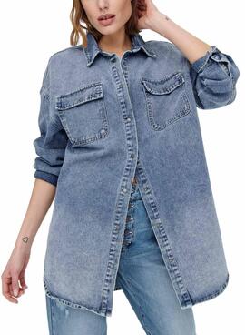 Hemd Denim Only Kasia Denim Blau Für Damen