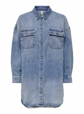 Hemd Denim Only Kasia Denim Blau Für Damen