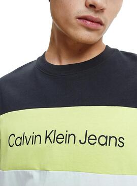 T-Shirt Calvin Klein Colorblock Für Herren
