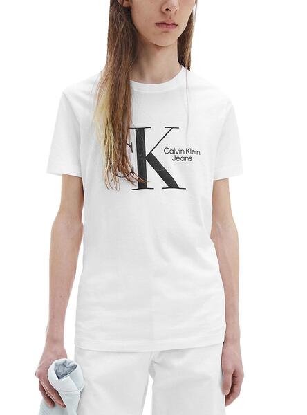 T-Shirt Calvin Klein Dynamic Center Weiss Herren
