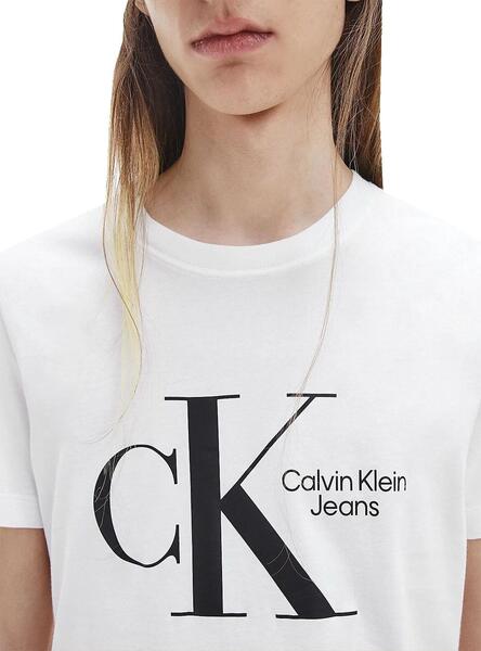 T-Shirt Herren Klein Weiss Center Calvin Dynamic