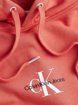 Sweatshirt Calvin Klein Monogram Logo Rot Herren
