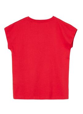 T-Shirt Pepe Jeans Nuria Rot Für Mädchen