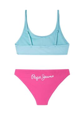 Bikini Pepe Jeans Jessa Blau Und Rosa Für Mädchen