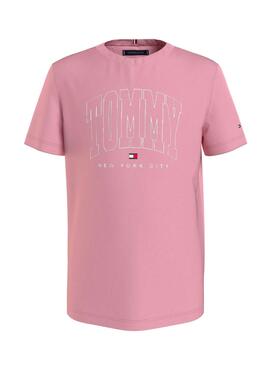 T-Shirt Tommy Hilfiger Bold Varsity Rosa Junge