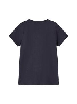 T-Shirt Name It Hilea Flamenco Marineblau für Mädchen