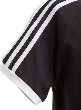 T-Shirt Adidas 3 Stripes Tee Schwarze Junges