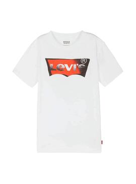 T-Shirt Levis Batwing Spray Weiss für Junge
