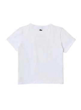 T-Shirt Lacoste-Logo Colorido Weiss Mädchen