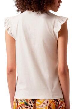 T-Shirt Naf Naf Abbildung Weiss für Damen