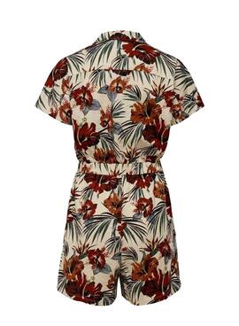 Jumpsuit Only Izabell Leinen bedruckt Multi für Damen