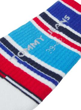 Socken Tommy Jeans Unsichtbare Streifen Multi Blau