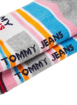 Socken Tommy Jeans Unsichtbar Streifen Multi Damen