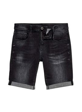 Bermuda Denim G-Star 3301 Slim Schwarz für Herren