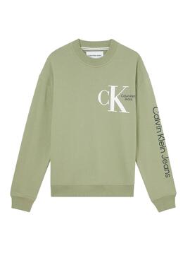 Sweatshirt Calvin Klein Dynamic Crew Grün Herren