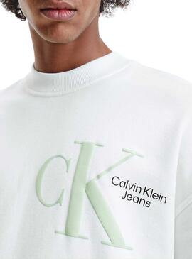 Sweatshirt Calvin Klein Dynamic Crew Weiss Herren
