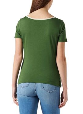 T-Shirt Naf Naf Letras Grün für Damen