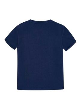 T-Shirt Mayoral World Marine Blau Junge