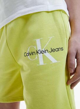 Bermuda Calvin Klein Shiny Gelb für Junge