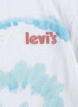 T-Shirt Levis Patches Tie Dye Weiss für Mädchen