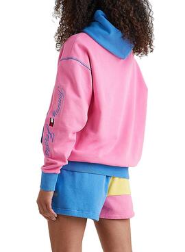 Sweatshirt Tommy Jeans ABO POP Rosa für Damen