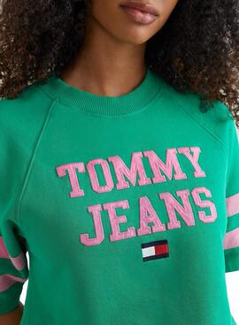 Sweatshirt Tommy Jeans ABO POP Grün für Damen