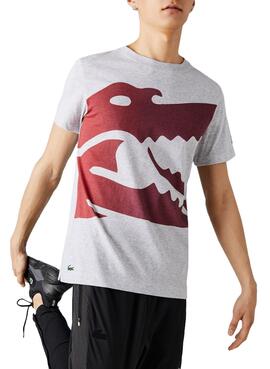 T-Shirt Lacoste Novak Djokovic Grau für Herren