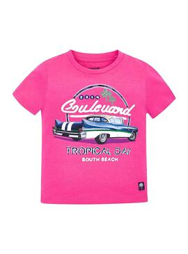 T-Shirt Mayoral Car Rosa Junge