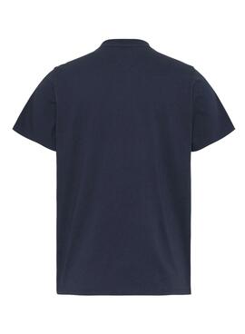 T-Shirt Tommy Jeans Contrast Pocket Marineblau Herren