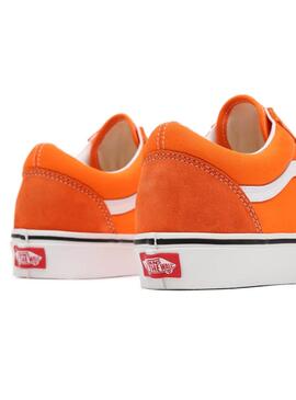 Vans orange and top white